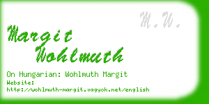 margit wohlmuth business card